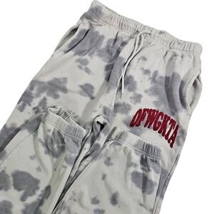 Odd Future OFWGKTA Tie Dye Sweatpants Joggers Size M Grey White Red Logo Zumiez